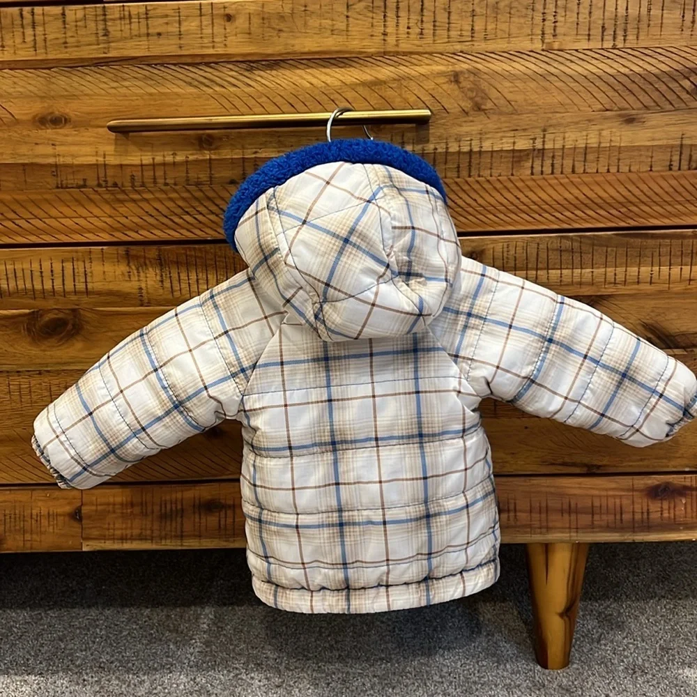 Patagonia Baby Reversible Hooded Jacket with Blue Lining